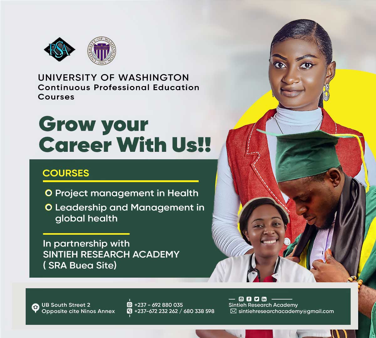 University of Washington courses: certificate presentation with Sintieh Research Academy in Buea