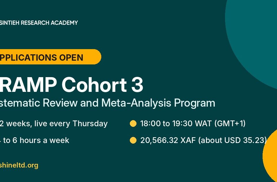SRAMP Cohort 3, applications open: 12 weeks, live every Thursday 18:00 to 19:30 WAT, 4 to 6 hours a week, fee 20,566.32 XAF
